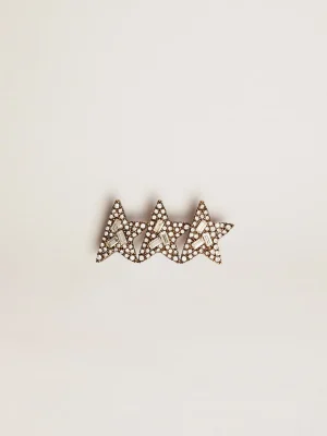 Online Acessório para cadarço com três estrelas cor ouro velho com cristais MULHER Jewels | Joias