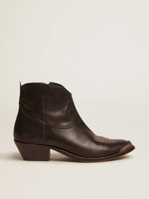 New Ankle boot Feminina de couro com decoração western MULHER Botas