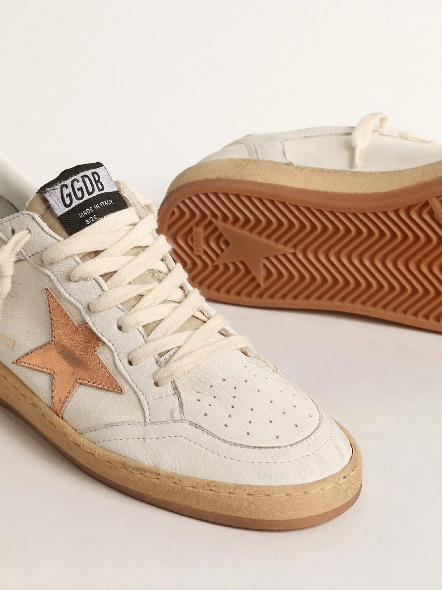 Best Sale Ball Star de lona e napa com estrela de couro metálico bronze MULHER Ball Star
