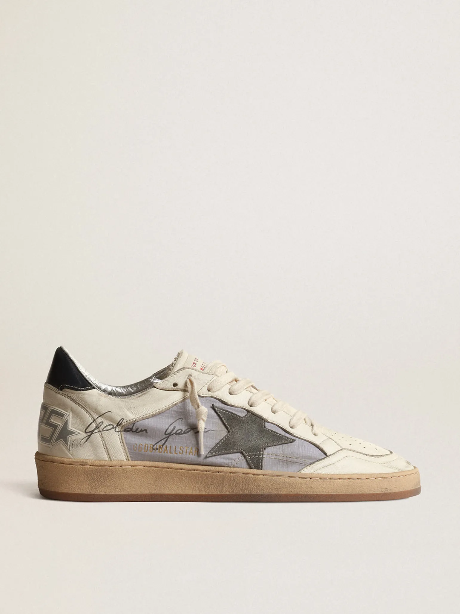 Store Ball Star de napa e náilon reflex com estrela de suede cinza-escuro Ball Star
