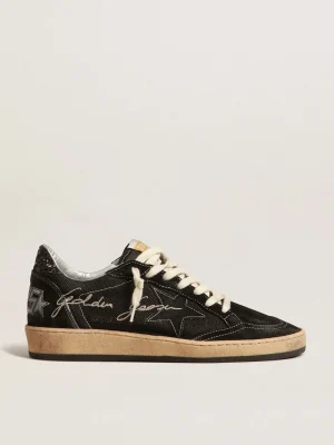 Online Ball Star de tela preta com estrela de suede preto MULHER Ball Star
