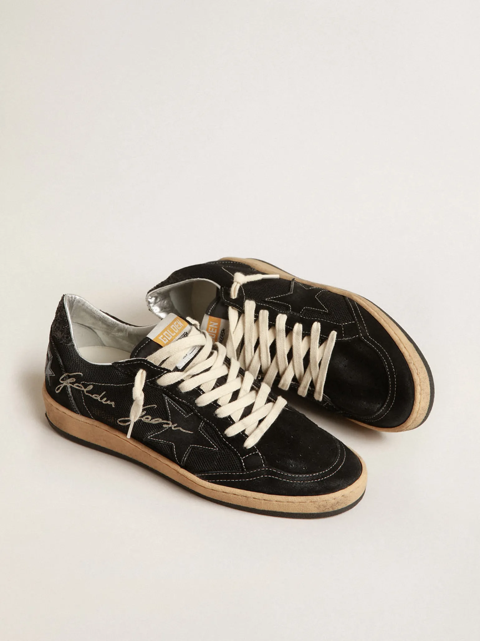 Online Ball Star de tela preta com estrela de suede preto MULHER Ball Star