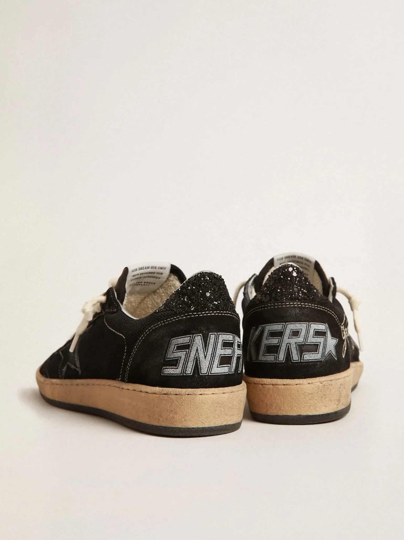 Online Ball Star de tela preta com estrela de suede preto MULHER Ball Star