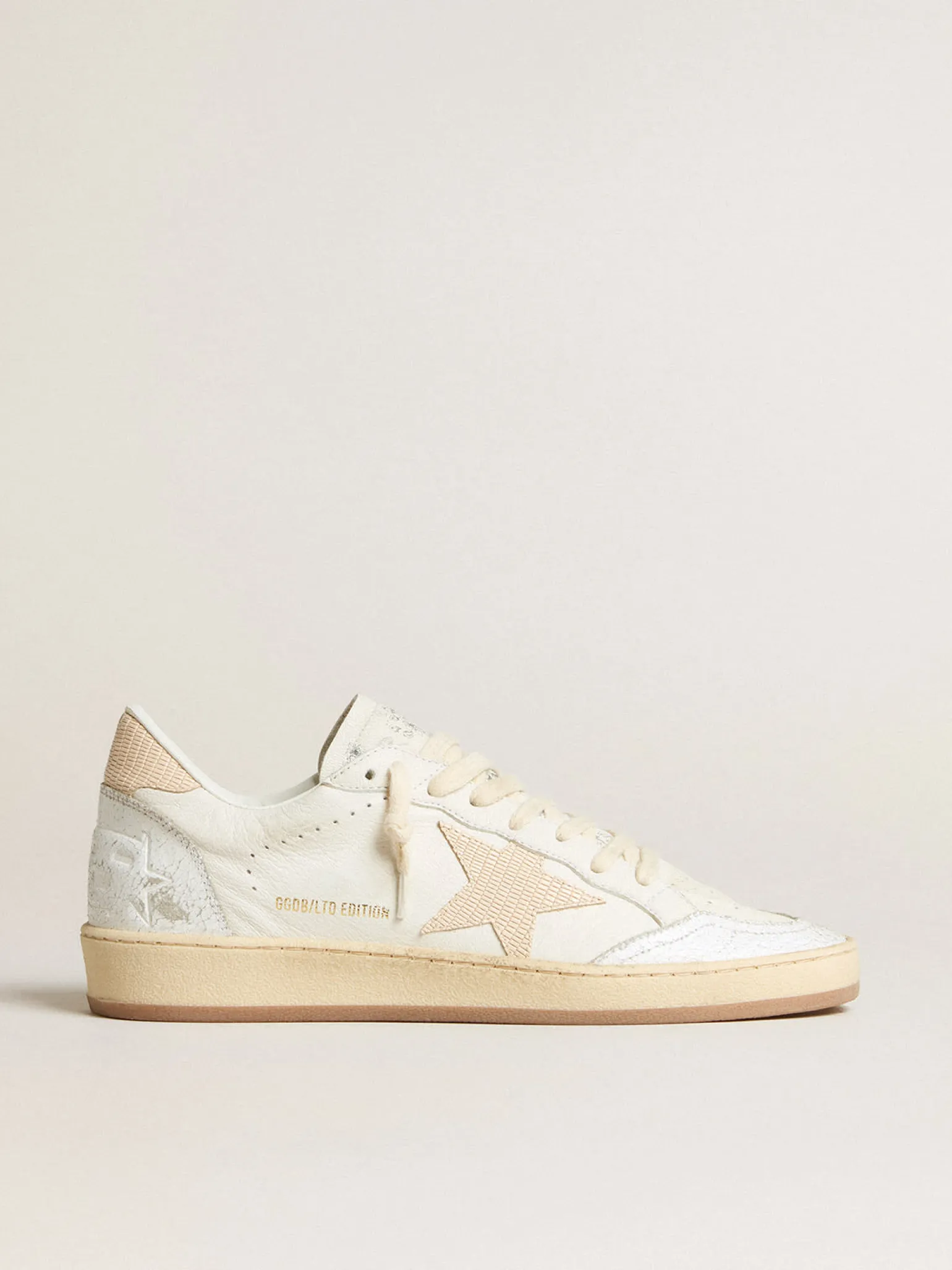 Online Ball Star Feminino LTD CNY de couro branco com estrela cor de marfim MULHER Ball Star