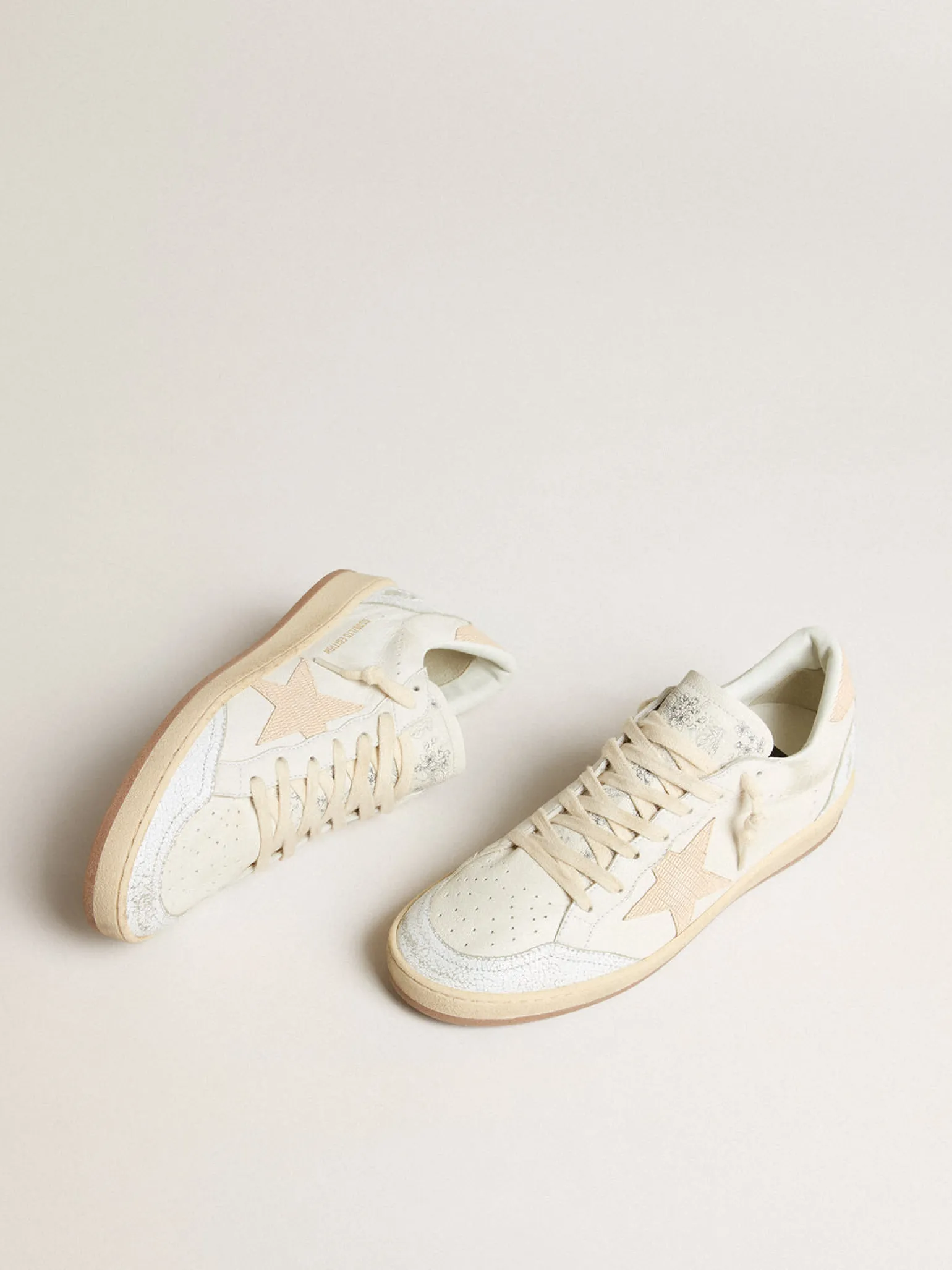 Online Ball Star Feminino LTD CNY de couro branco com estrela cor de marfim MULHER Ball Star