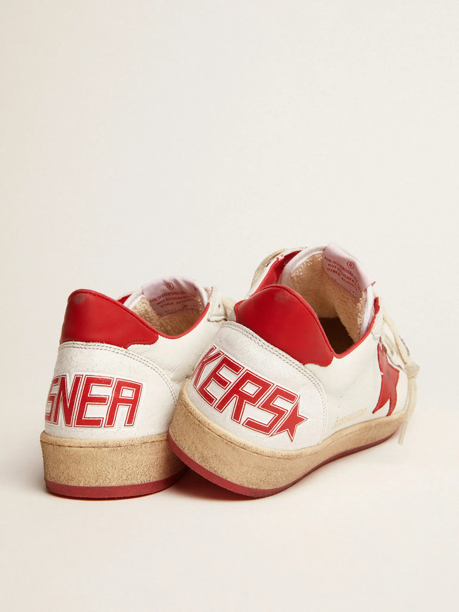 Outlet Ball Star masculino de couro branco Ball Star