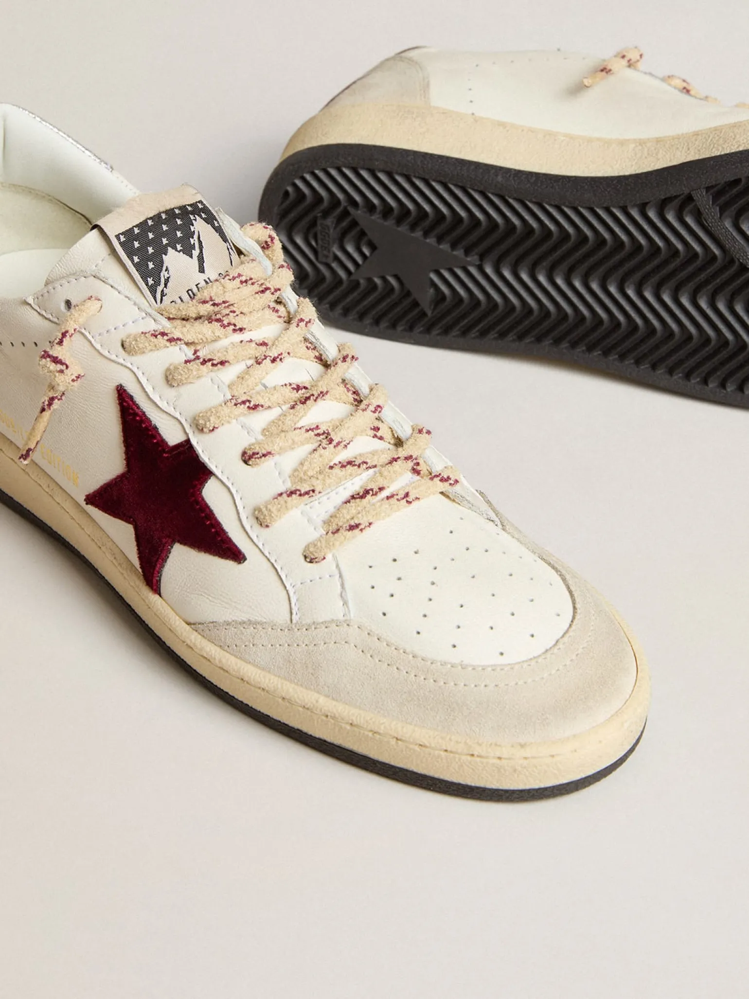 Flash Sale Ball Star Mountain Masculino LTD de couro com estrela de veludo bordô Ball Star