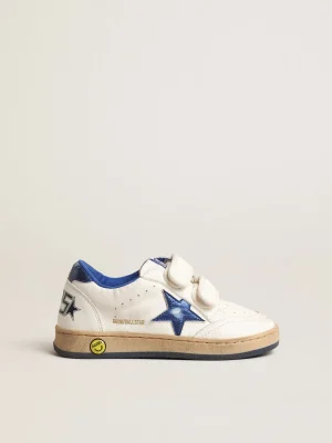 Cheap Ball Star Young com estrela e talão de couro metálico azul Meninas (4-10 anos) | Meninos (4-10 anos)