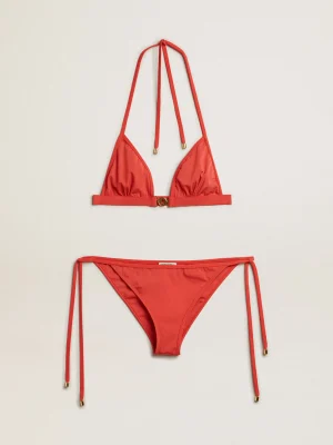Hot Biquíni vermelho coral MULHER Beachwear