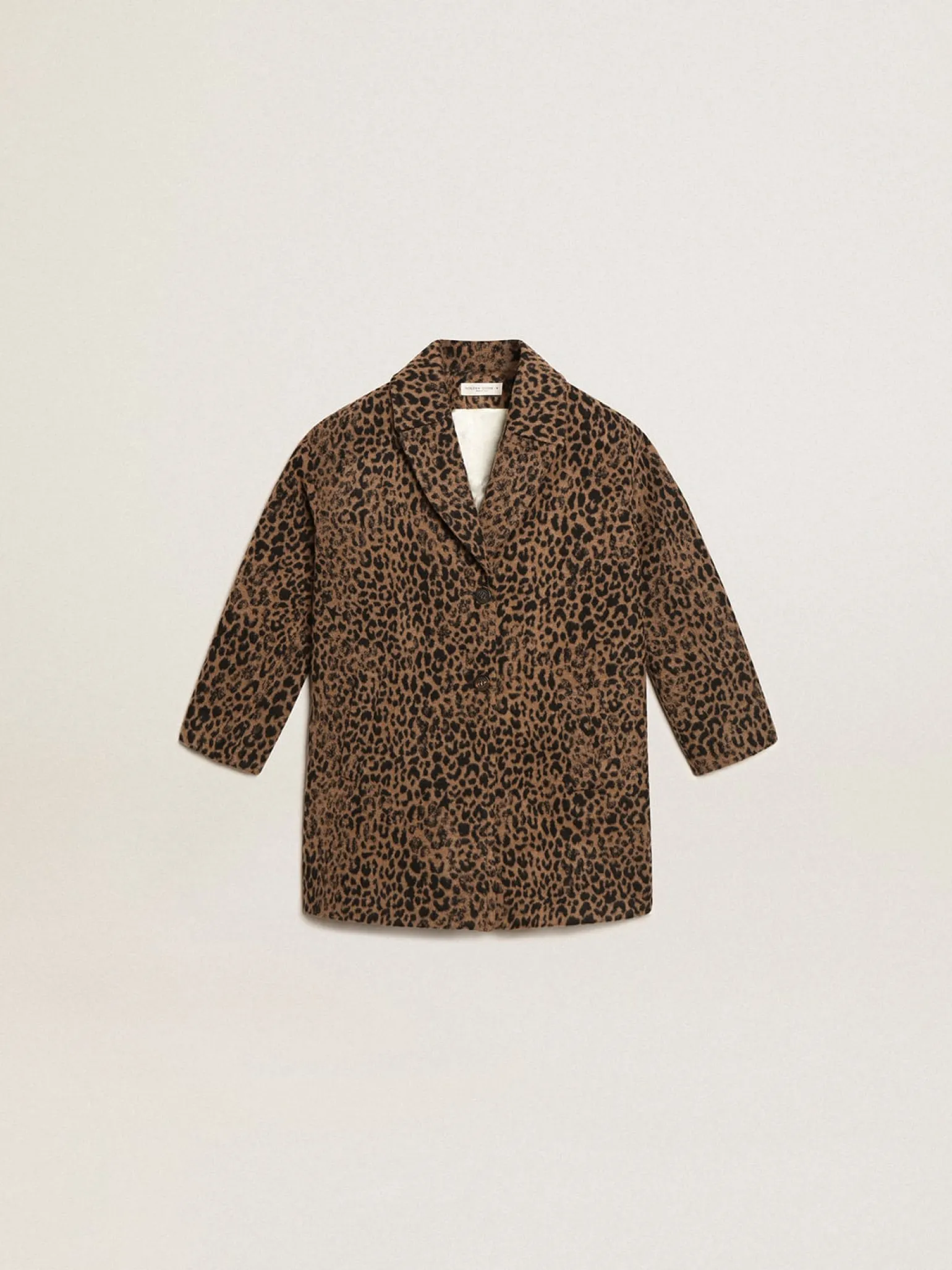 Flash Sale Blazer de abotoamento simples de lã infantil feminino, animal print jacquard Roupas de cima (4-12 years)