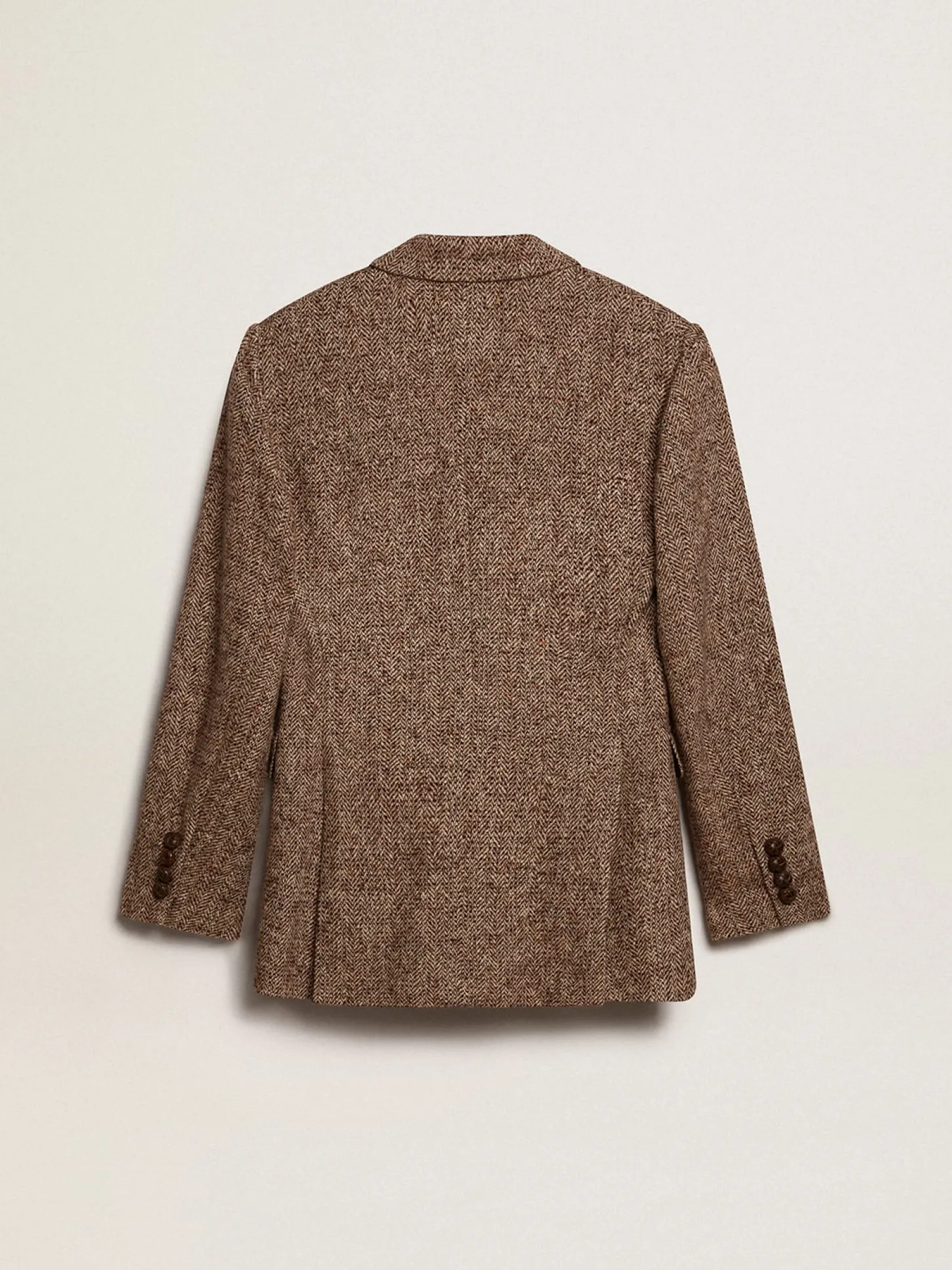 Outlet Blazer feminino de abotoamento duplo marrom com fecho com botões MULHER Blazers