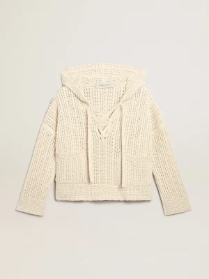 Shop Blusa com capuz de algodão cor de papiro MULHER Moletons