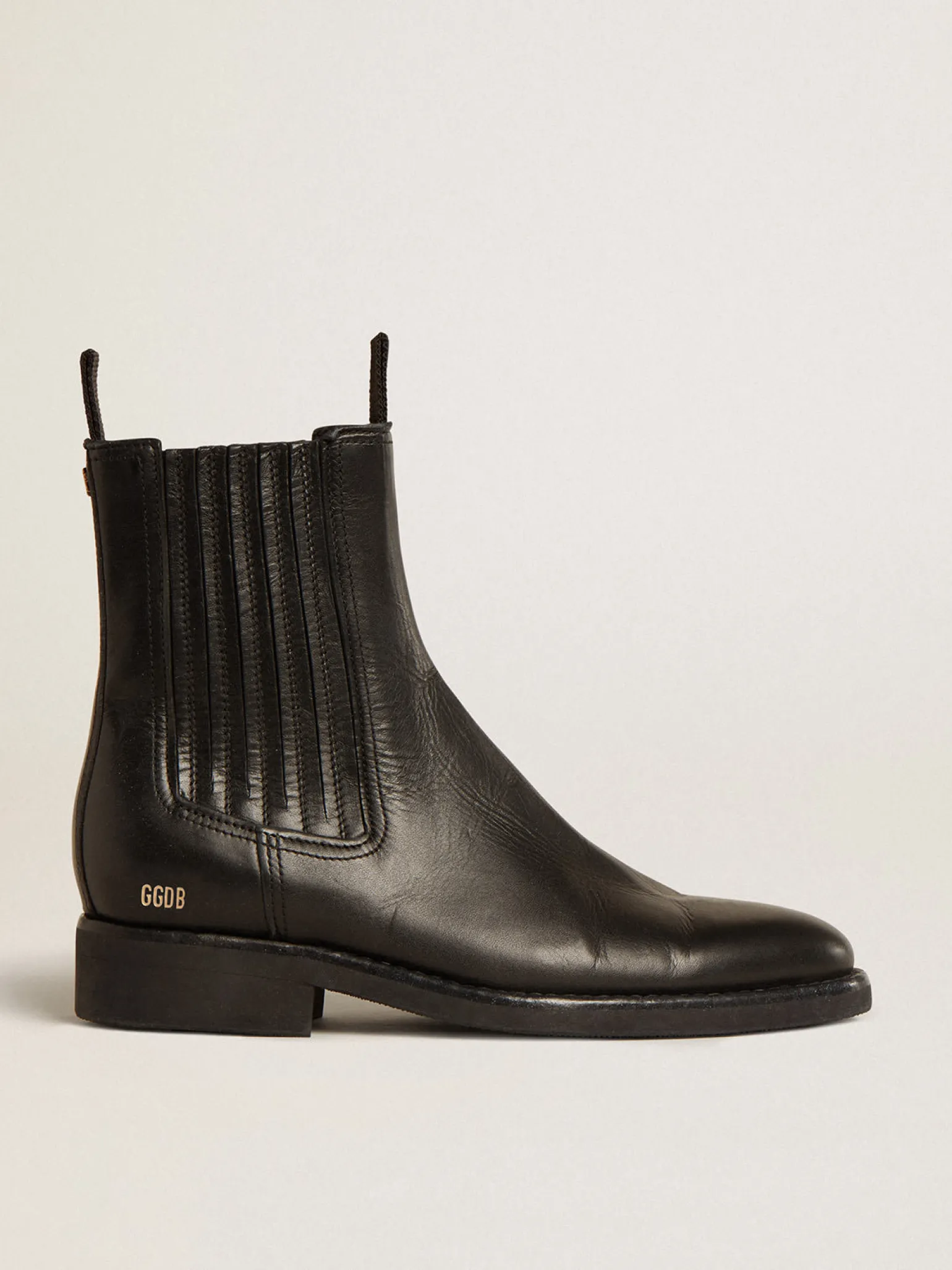 Store Botas Chelsea Femininas de couro preto MULHER Botas