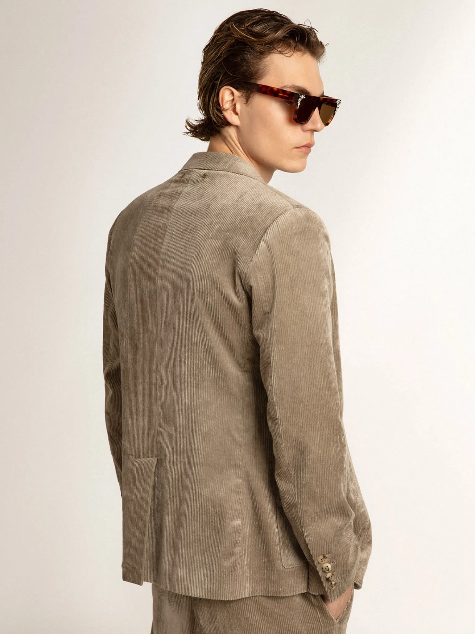Sale Boxy-fit single-breasted blazer in cotton Blazers