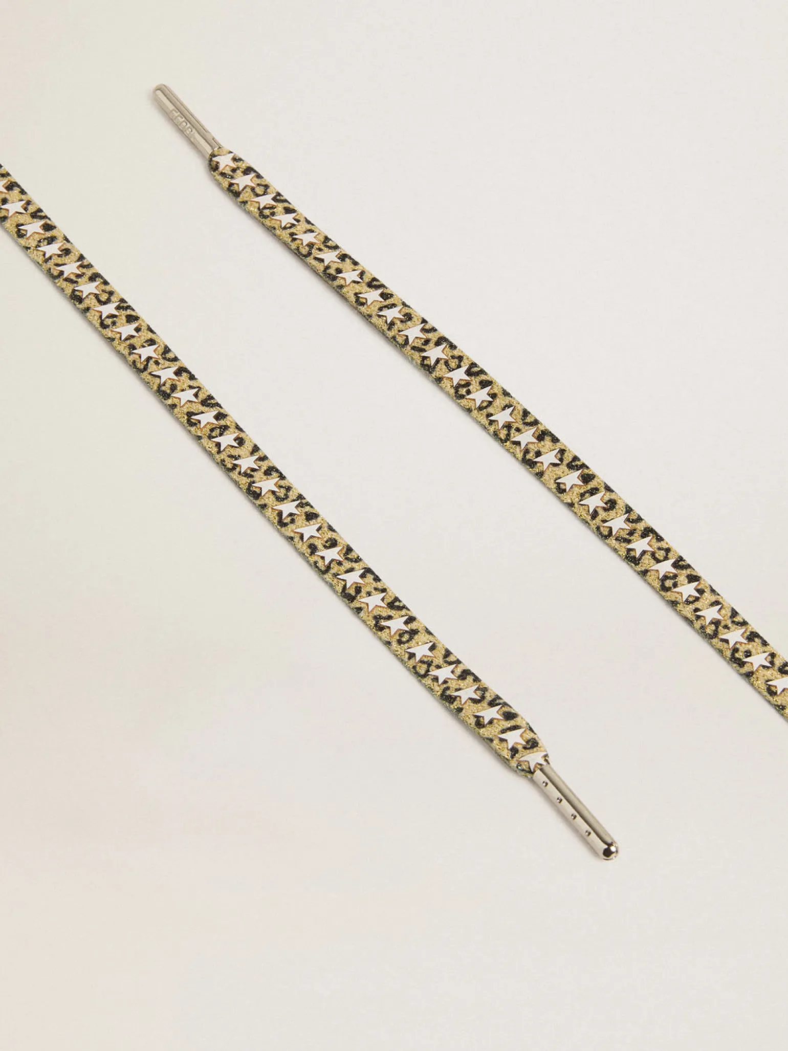 Outlet Cadarços de algodão com estampa de leopardo e estrelas brancas em contraste MULHER Cadarços | Cadarços