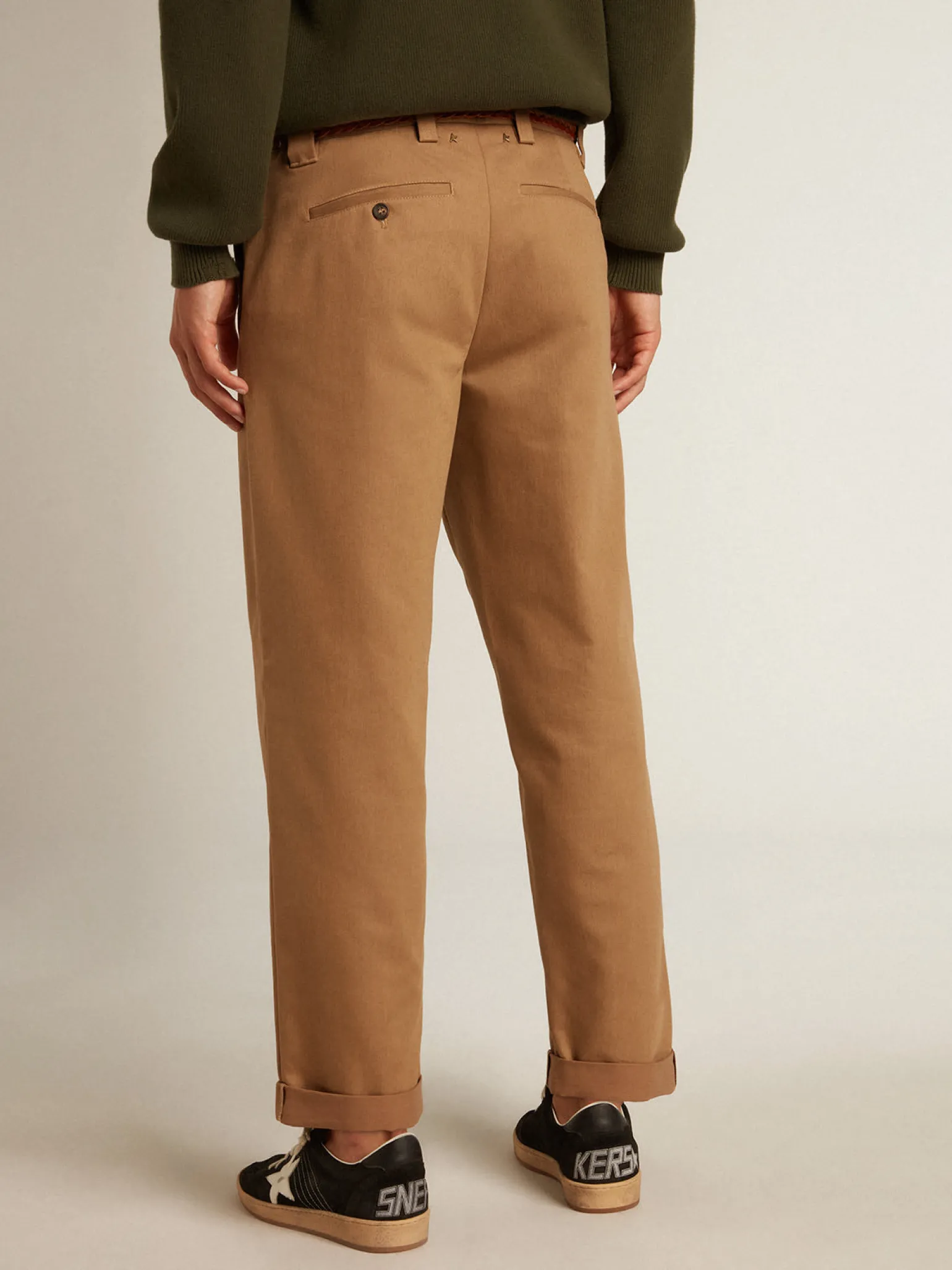 Clearance Calça chino Golden Collection cáqui bege Jeans e calças