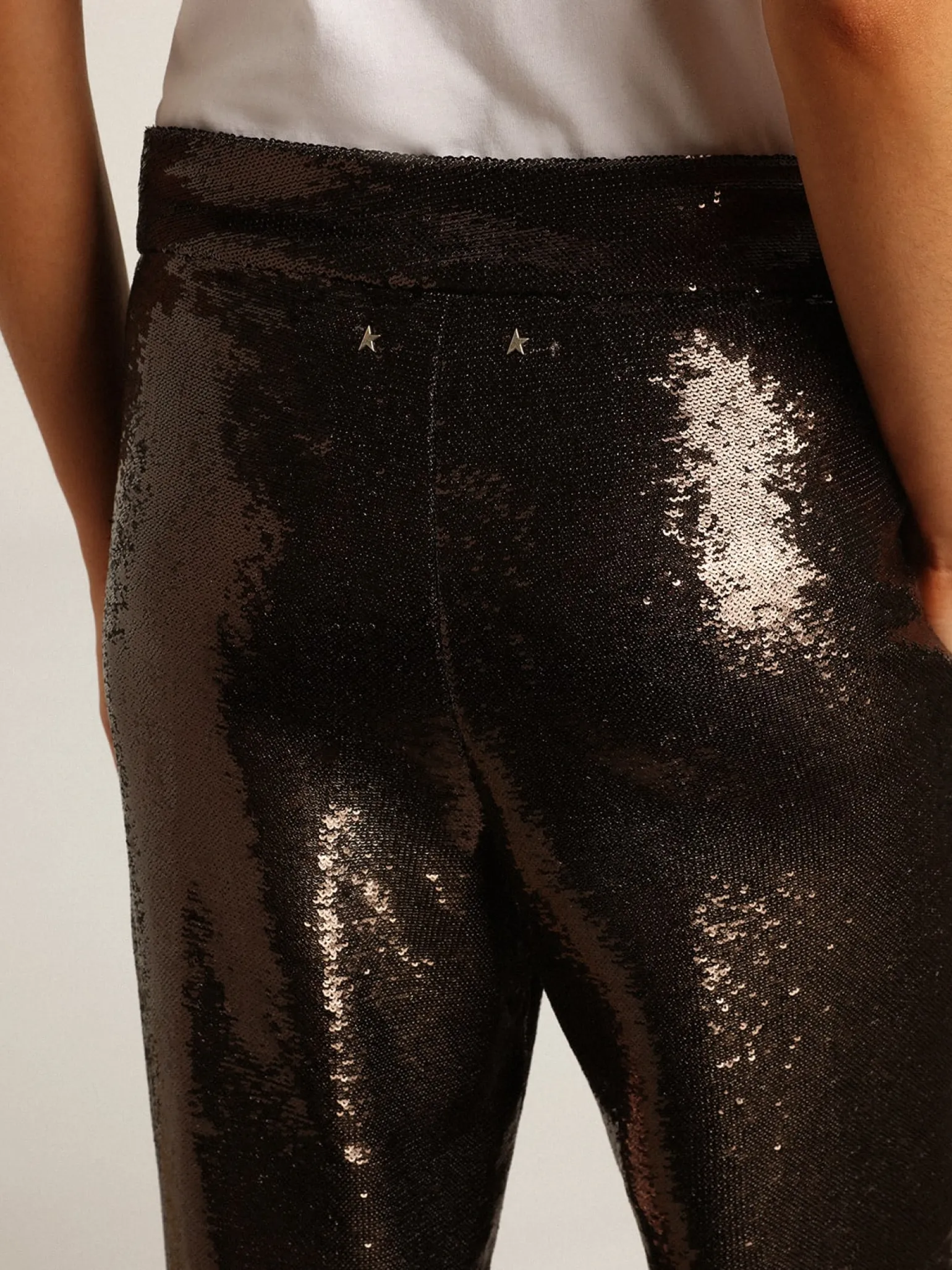Store Calça cinza com lantejoulas all-over MULHER Jeans e calças