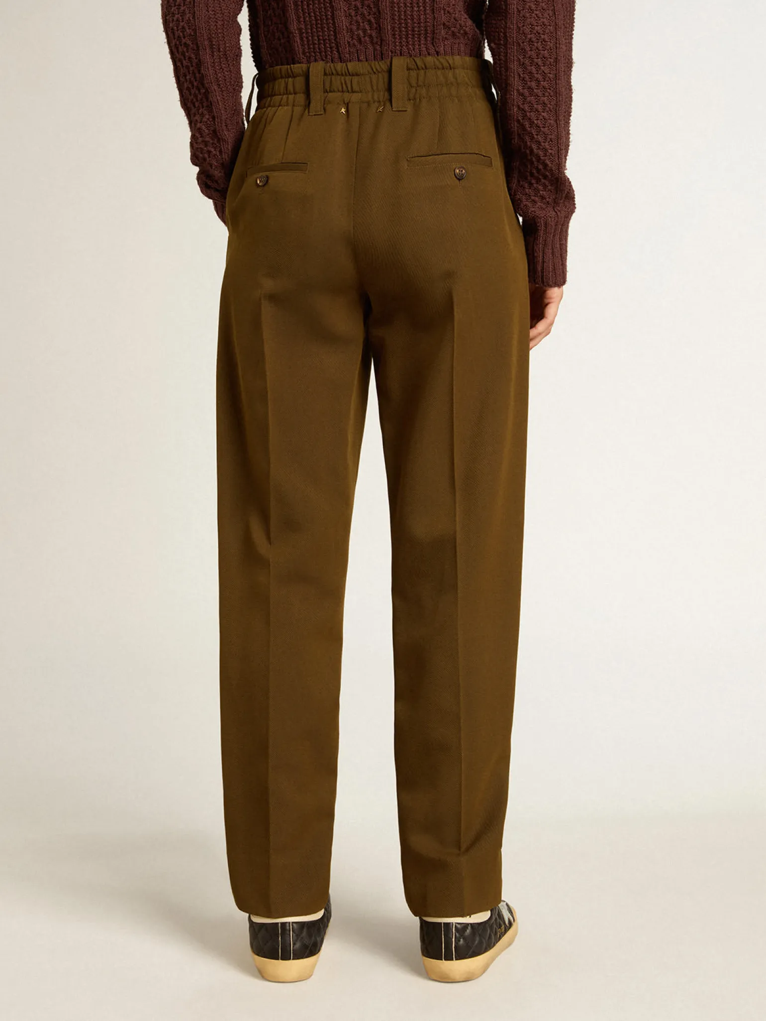 New Calça cor de faia misto lã e viscose MULHER Jeans e calças