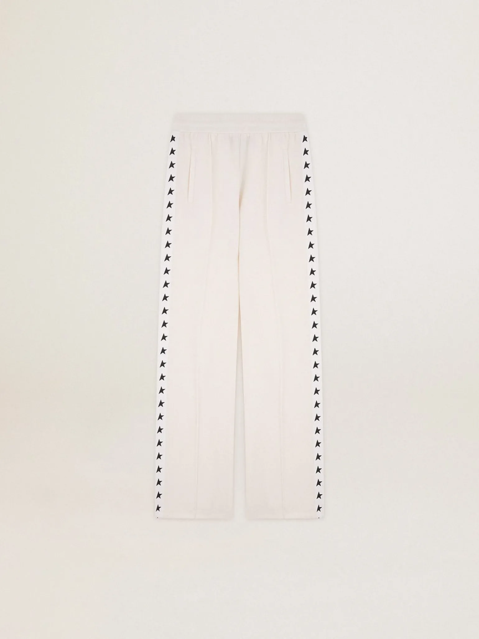 Best Sale Calça de jogging feminina branca com estrelas nas laterais MULHER Jeans e calças