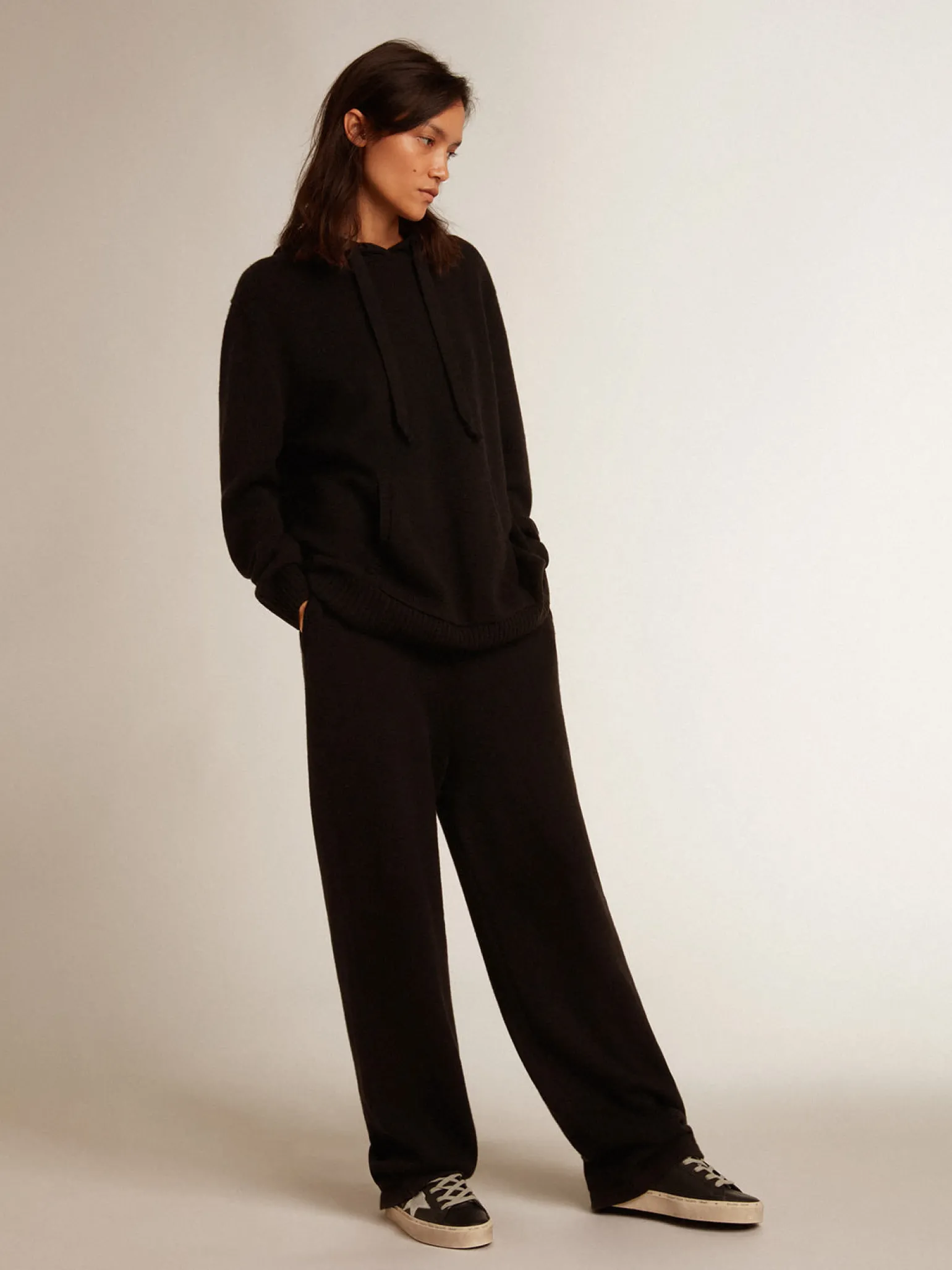 Sale Calça de jogging feminina misto caxemira preta MULHER Jeans e calças