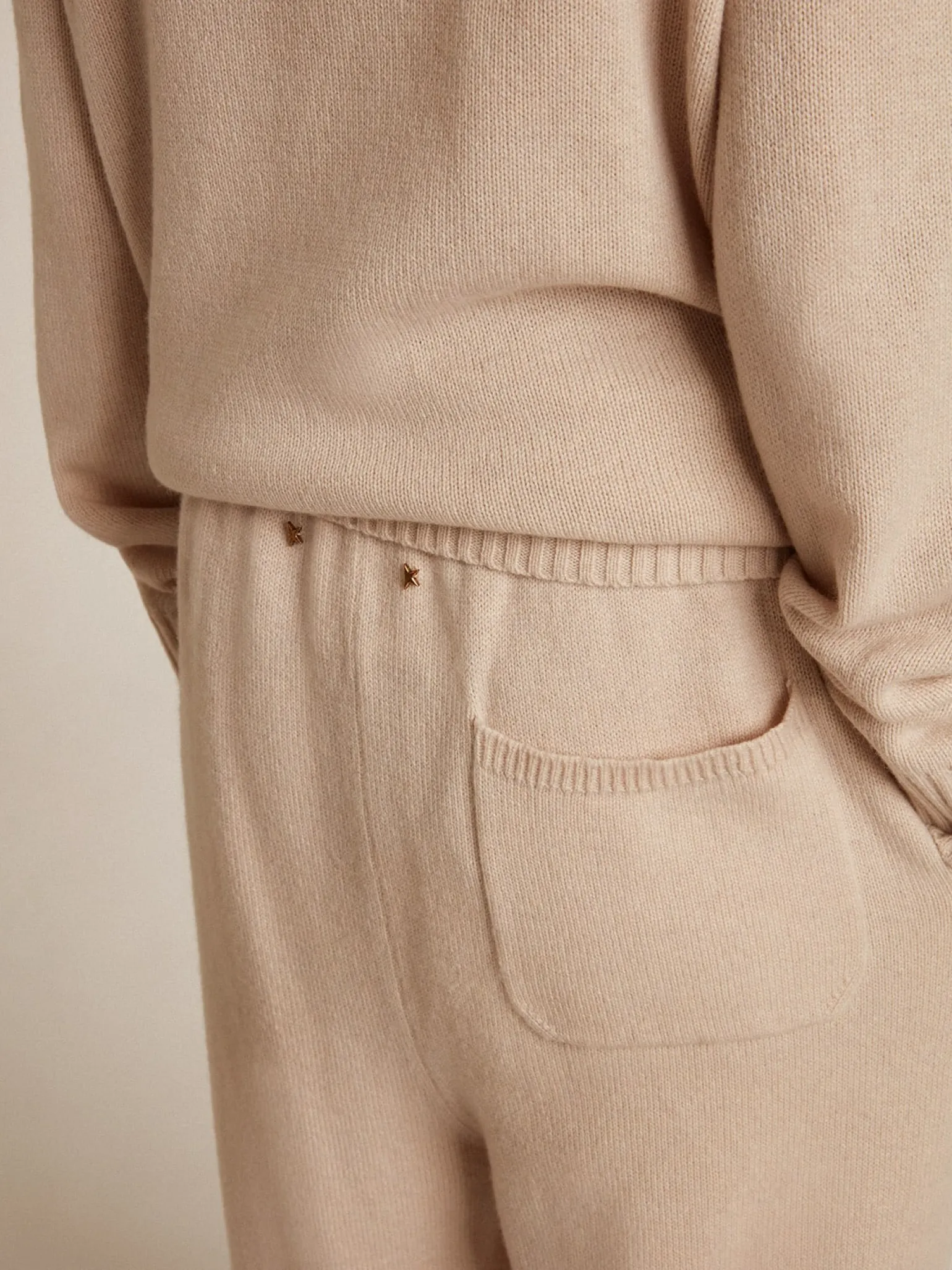 Sale Calça de jogging feminina misto caxemira branco natural MULHER Jeans e calças