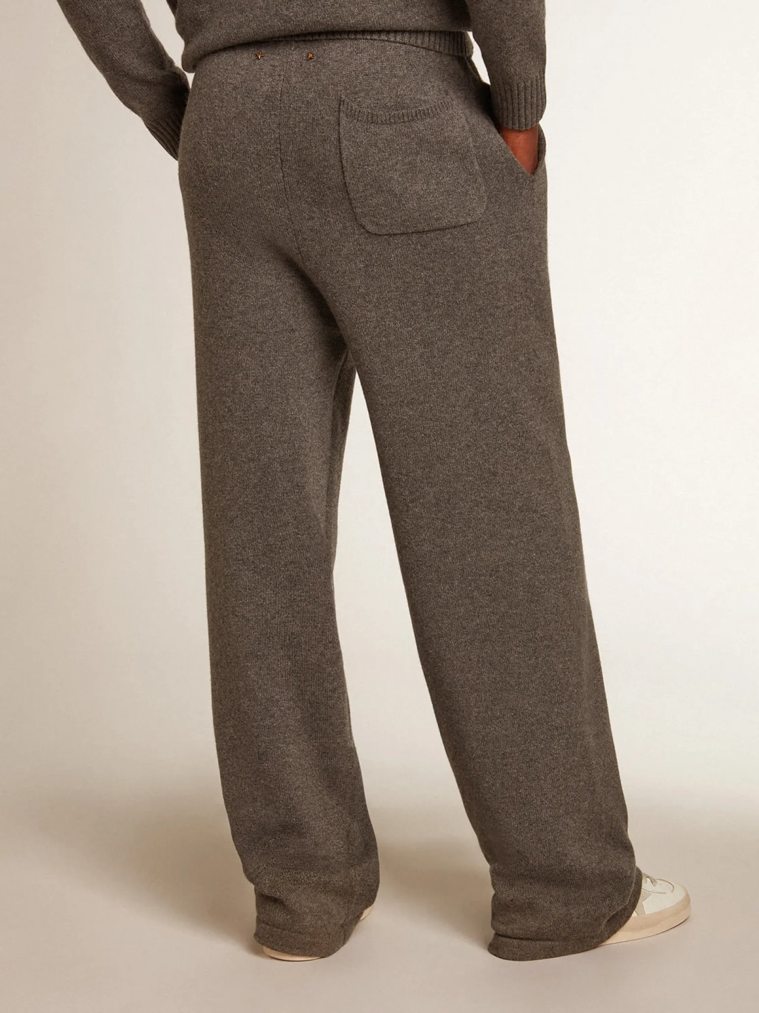 Cheap Calça de jogging masculina misto caxemira cinza mescla Jeans e calças