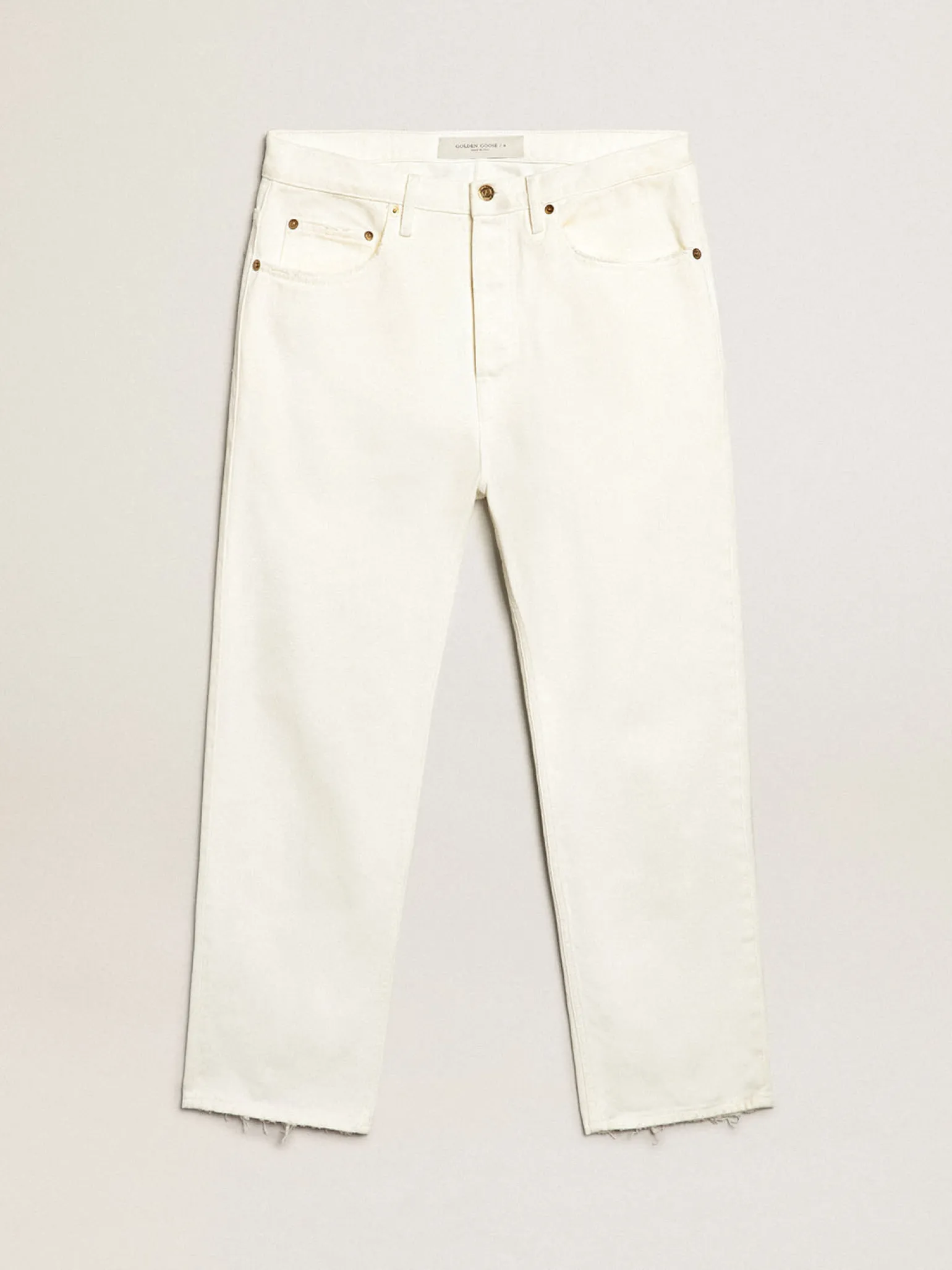 Flash Sale Calça jeans branca com efeito stonewashed Jeans e calças