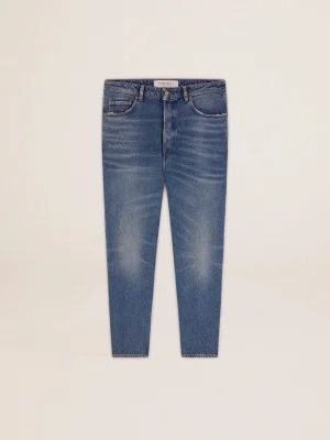 Best Sale Calça jeans slim masculina com lavagem média Jeans e calças