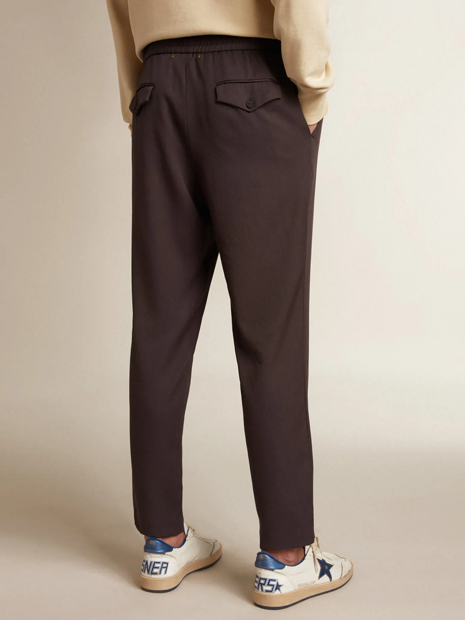 New Calça jogger de lã cinza ferro Jeans e calças