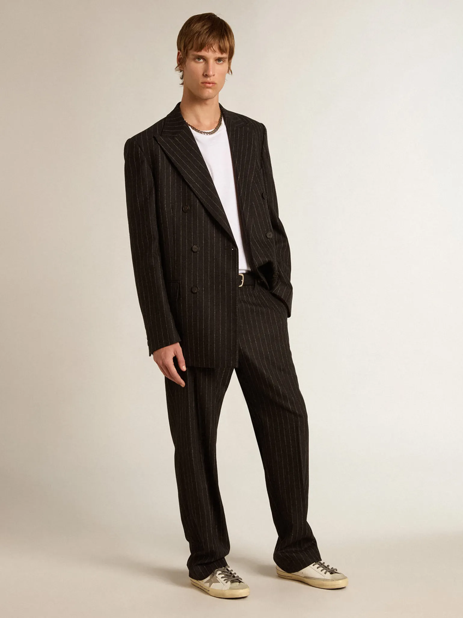 Cheap Calça masculina de lã cinza escuro Jeans e calças