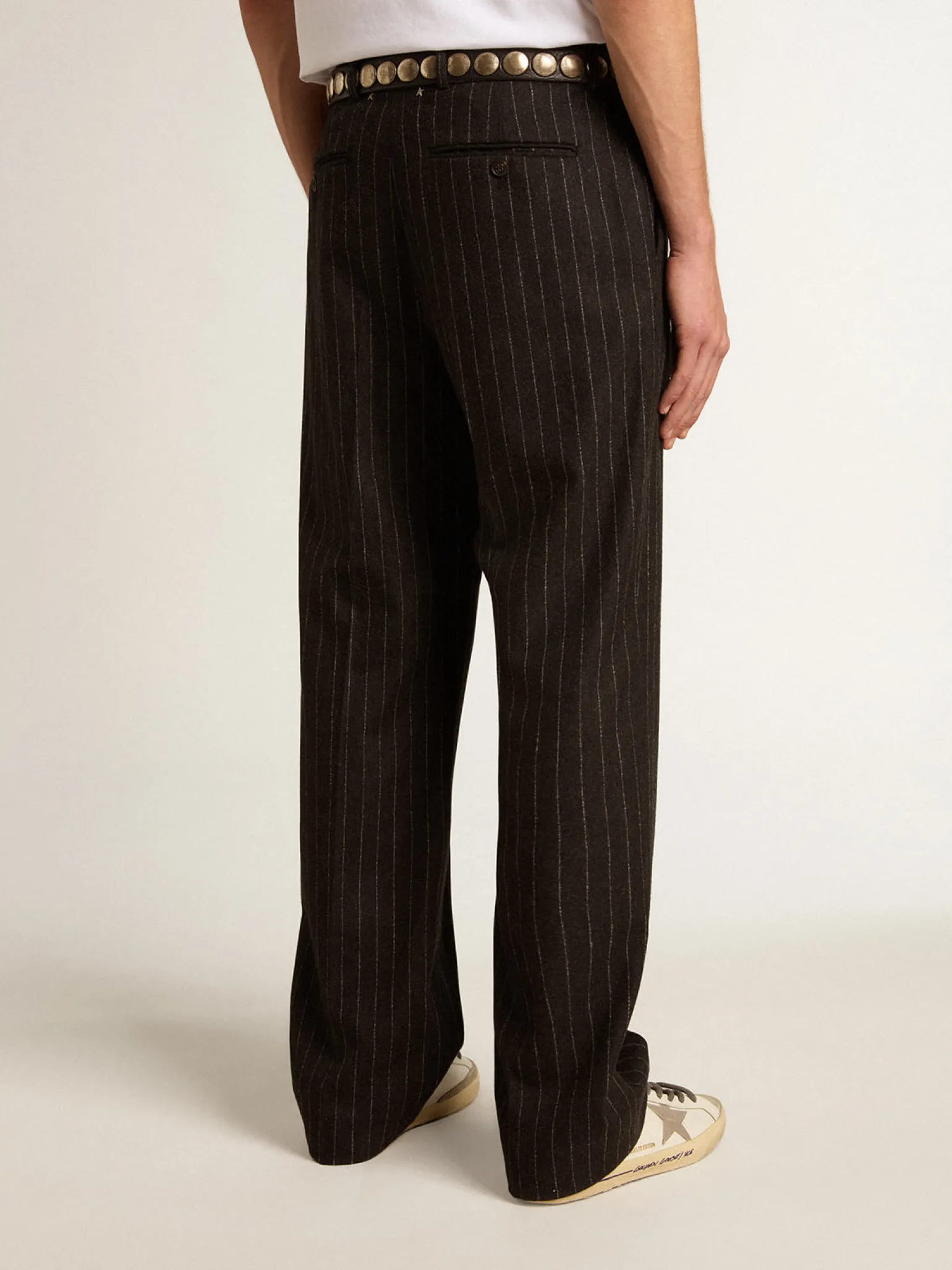 Cheap Calça masculina de lã cinza escuro Jeans e calças
