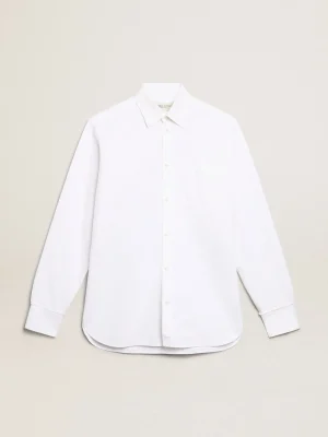 Cheap Camisa branca de algodão Camisas