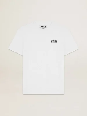 Hot Camiseta branca Coleção Star com logo e estrela pretos em contraste Beachwear | Camisetas