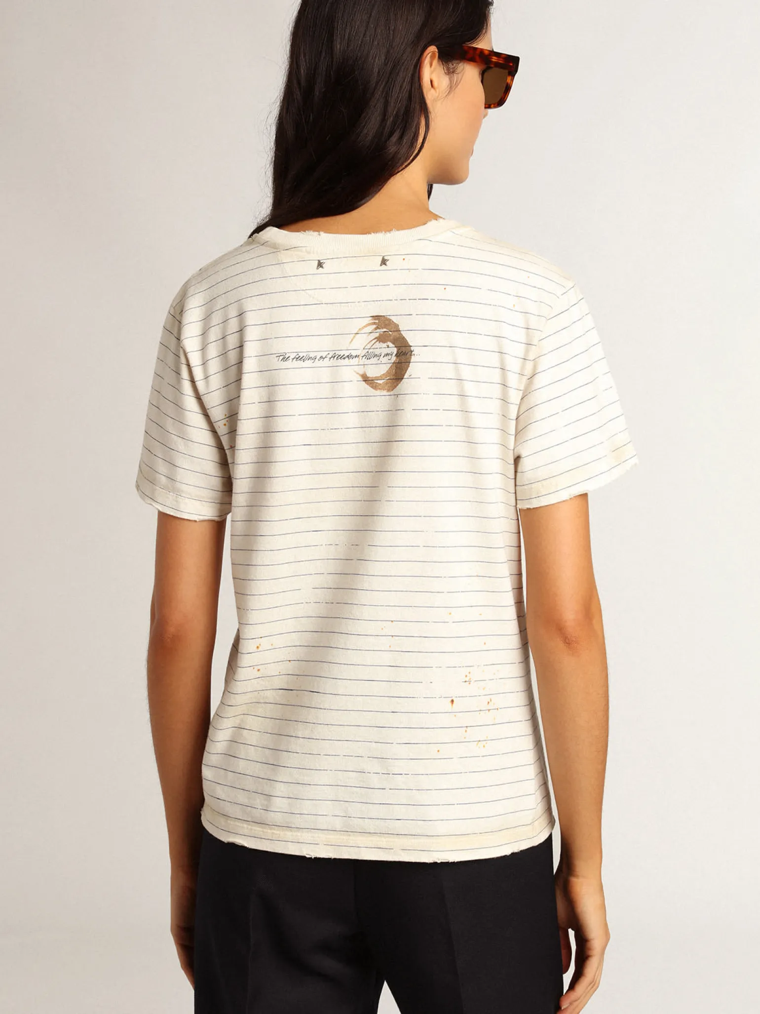 Cheap Camiseta branca efeito caderno antigo MULHER Camisetas