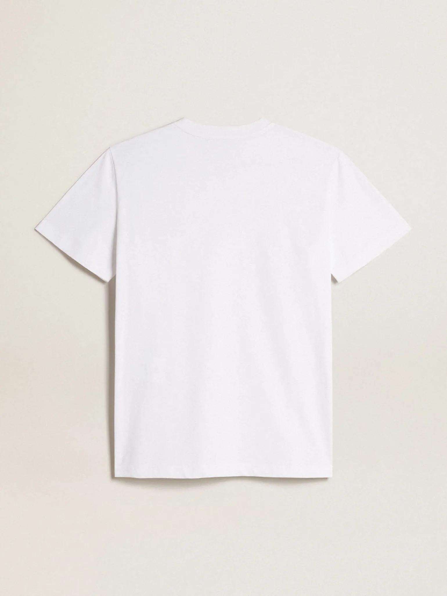 Clearance Camiseta branca feminina com estrela bordô na frente MULHER Camisetas