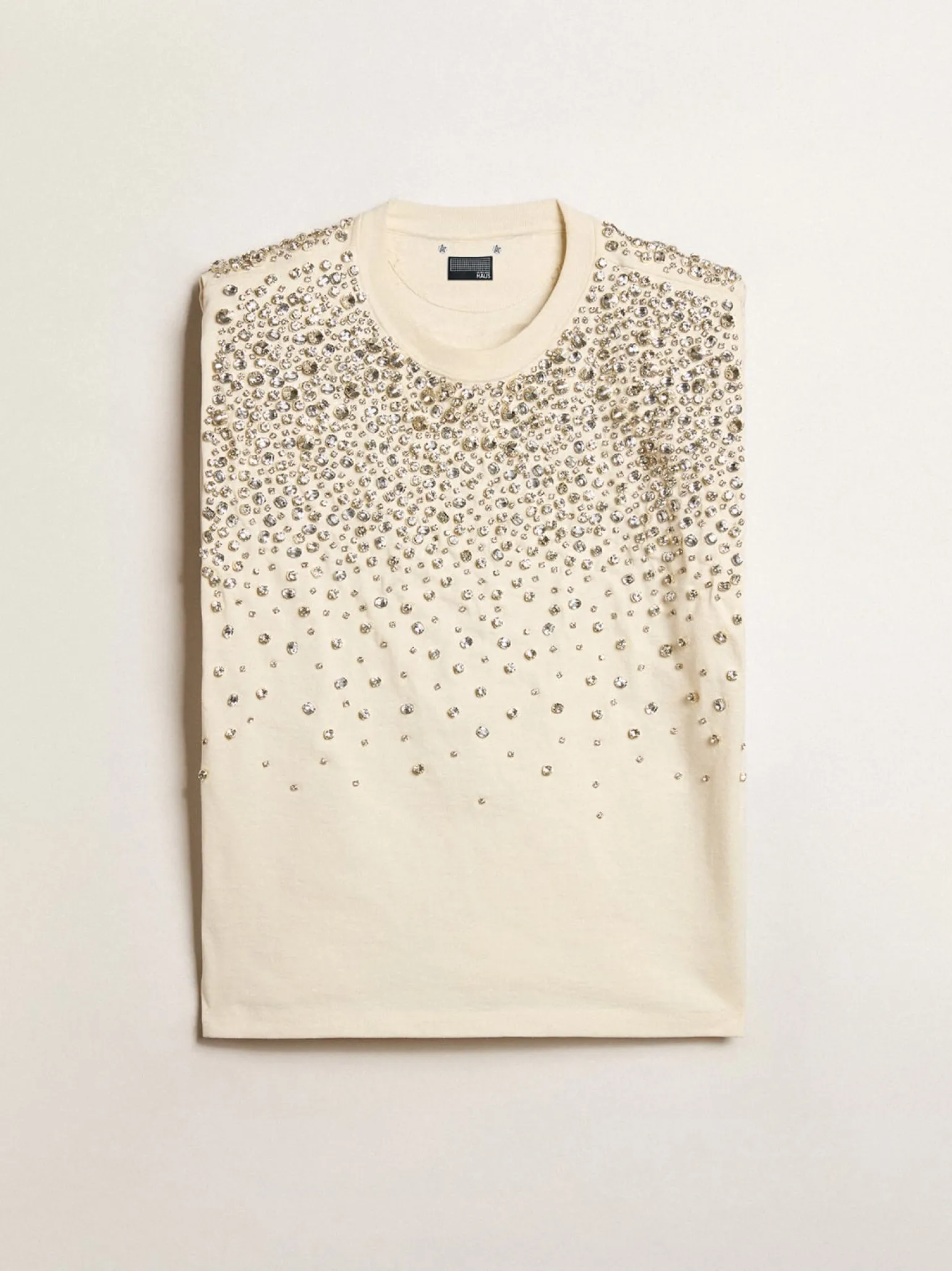 Cheap Camiseta Exclusiva HAUS of Dreamers branco usado com bordados Swarovski MULHER Camisetas