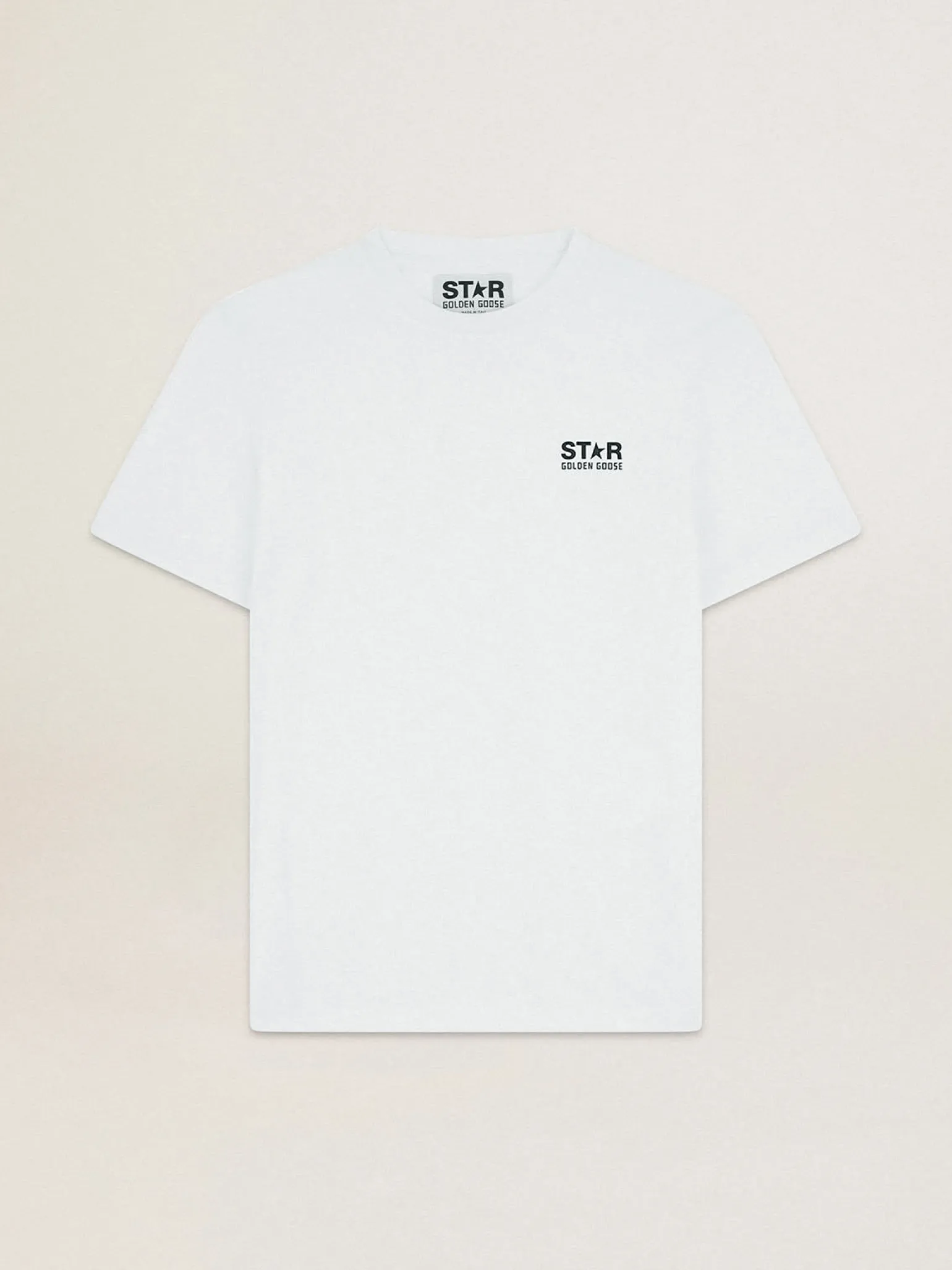 Best Sale Camiseta feminina branca com logo e estrela pretos em contraste MULHER Beachwear | Camisetas