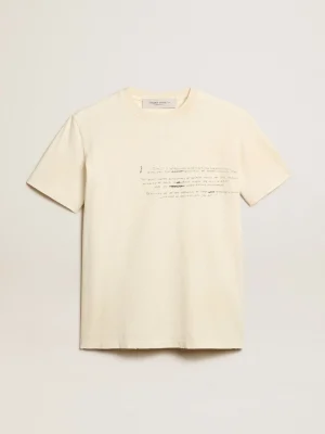 Discount Camiseta feminina de algodão branco usado com escrita bordada MULHER Camisetas