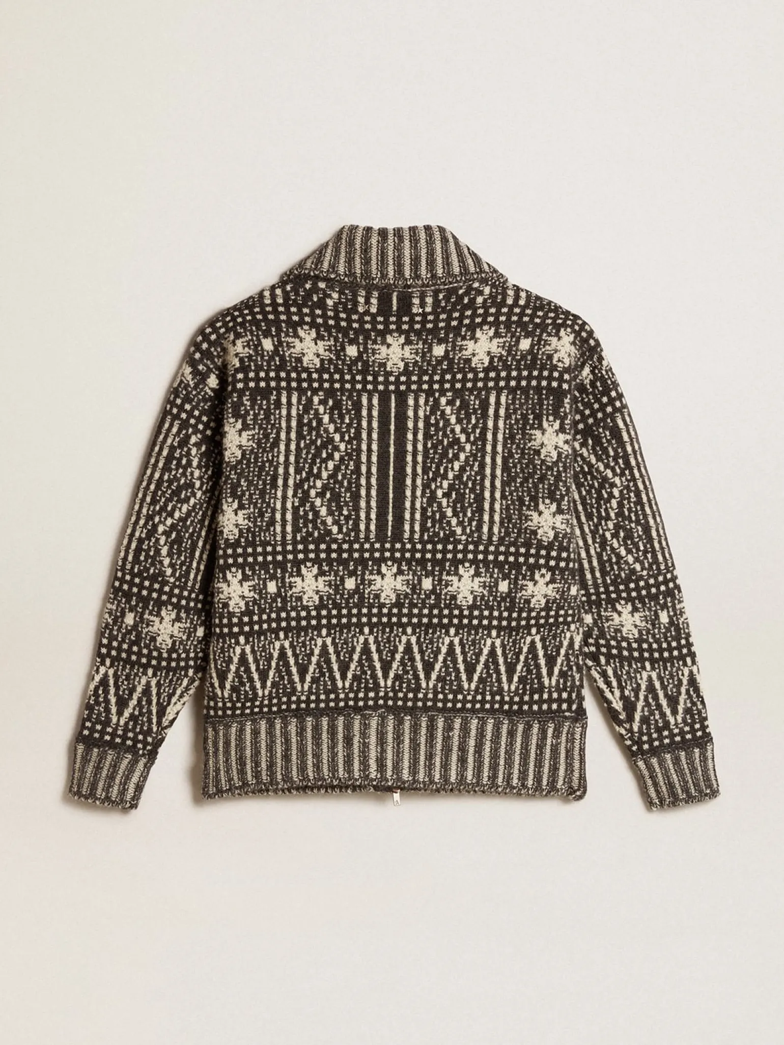 Cheap Cardigã com estampa fair isle cinza escuro Malhas
