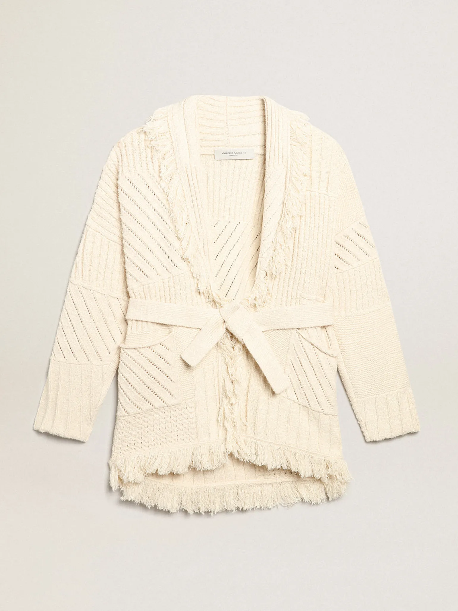 Cheap Cardigã cor de papiro de algodão com cinto MULHER Malhas