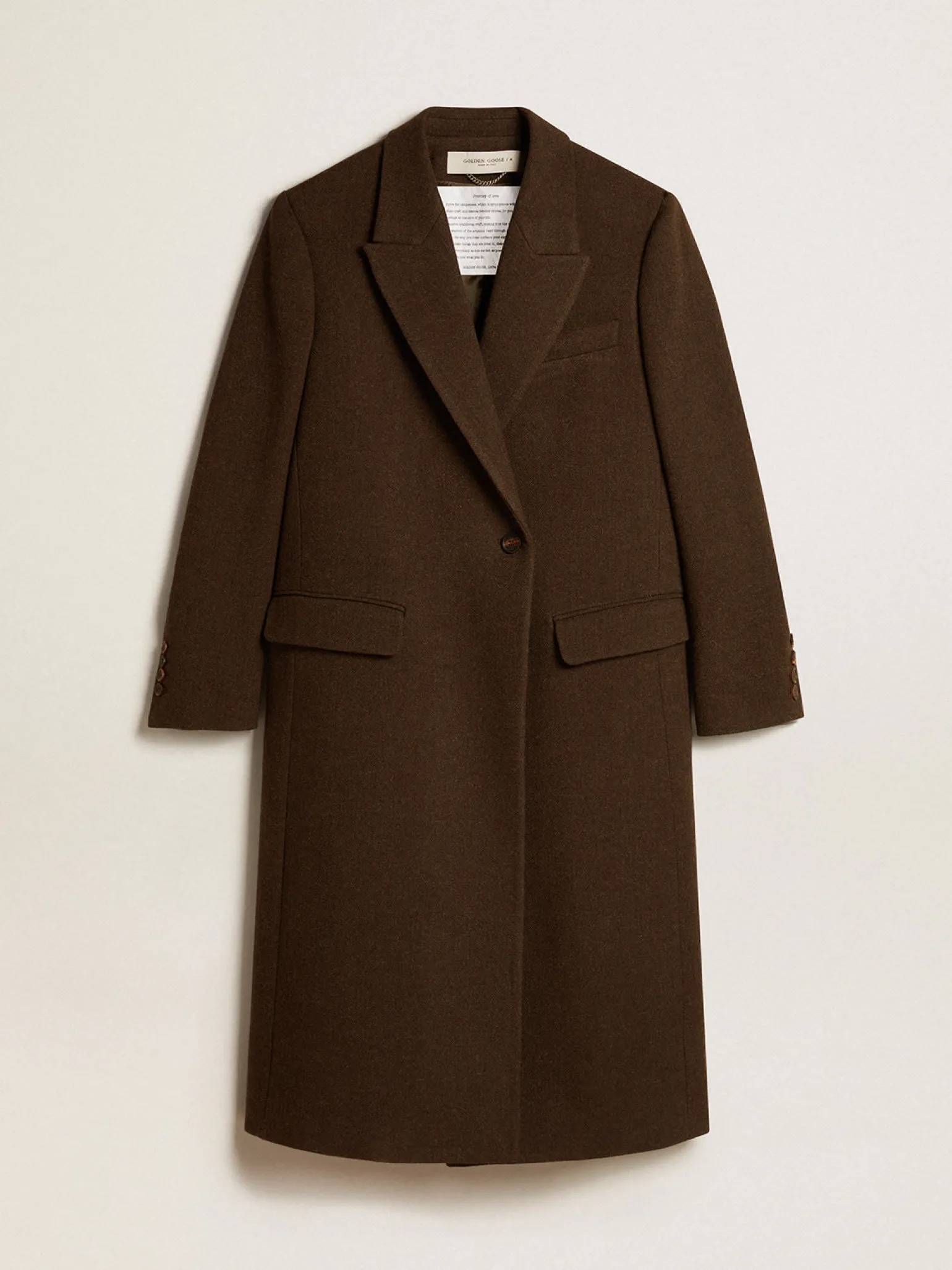 Shop Casaco feminino transpassado de lã cor de cortiça MULHER Casacos e blusões