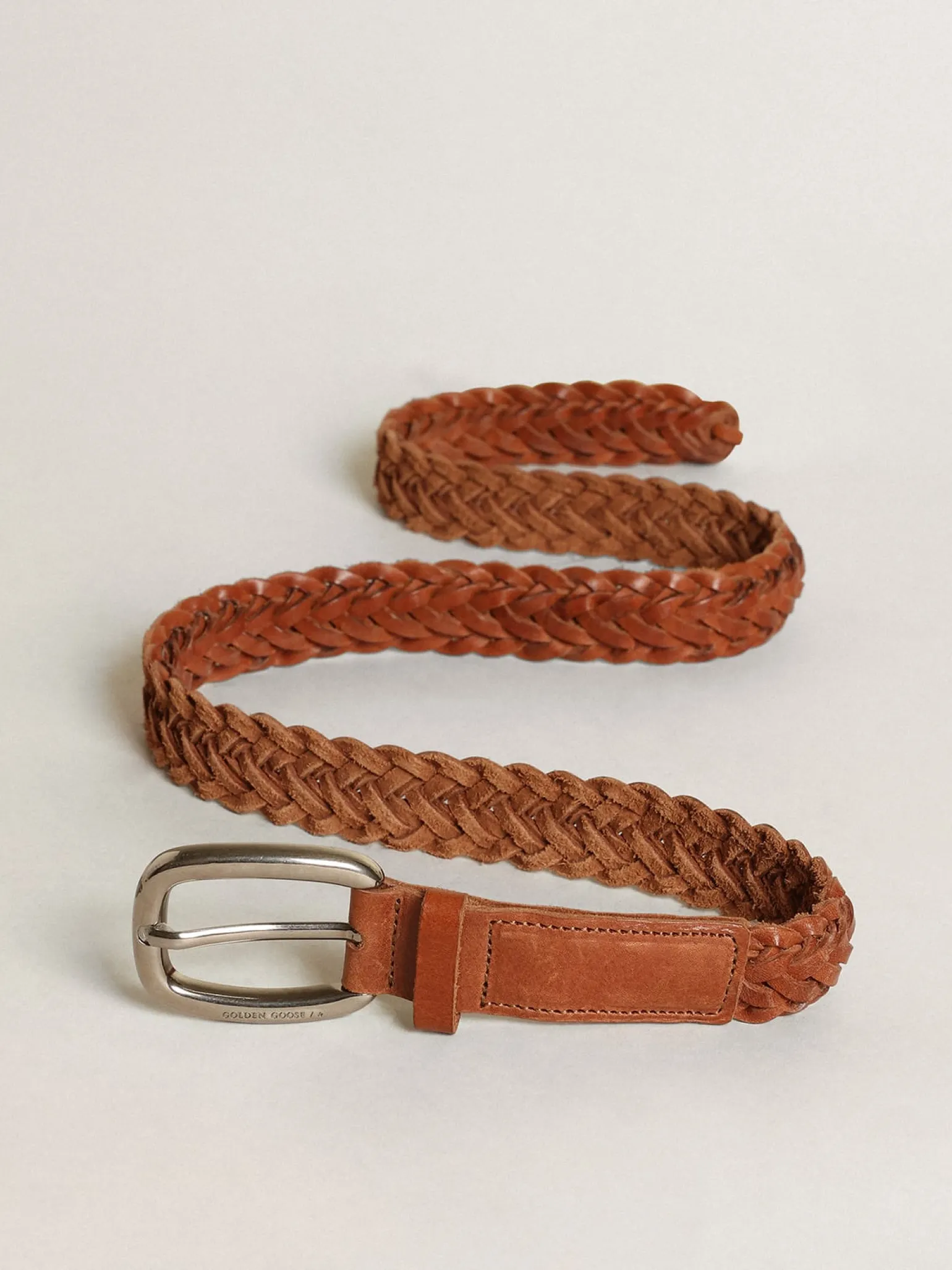 Clearance Cinto Houston de couro marrom entrelaçado Cintos