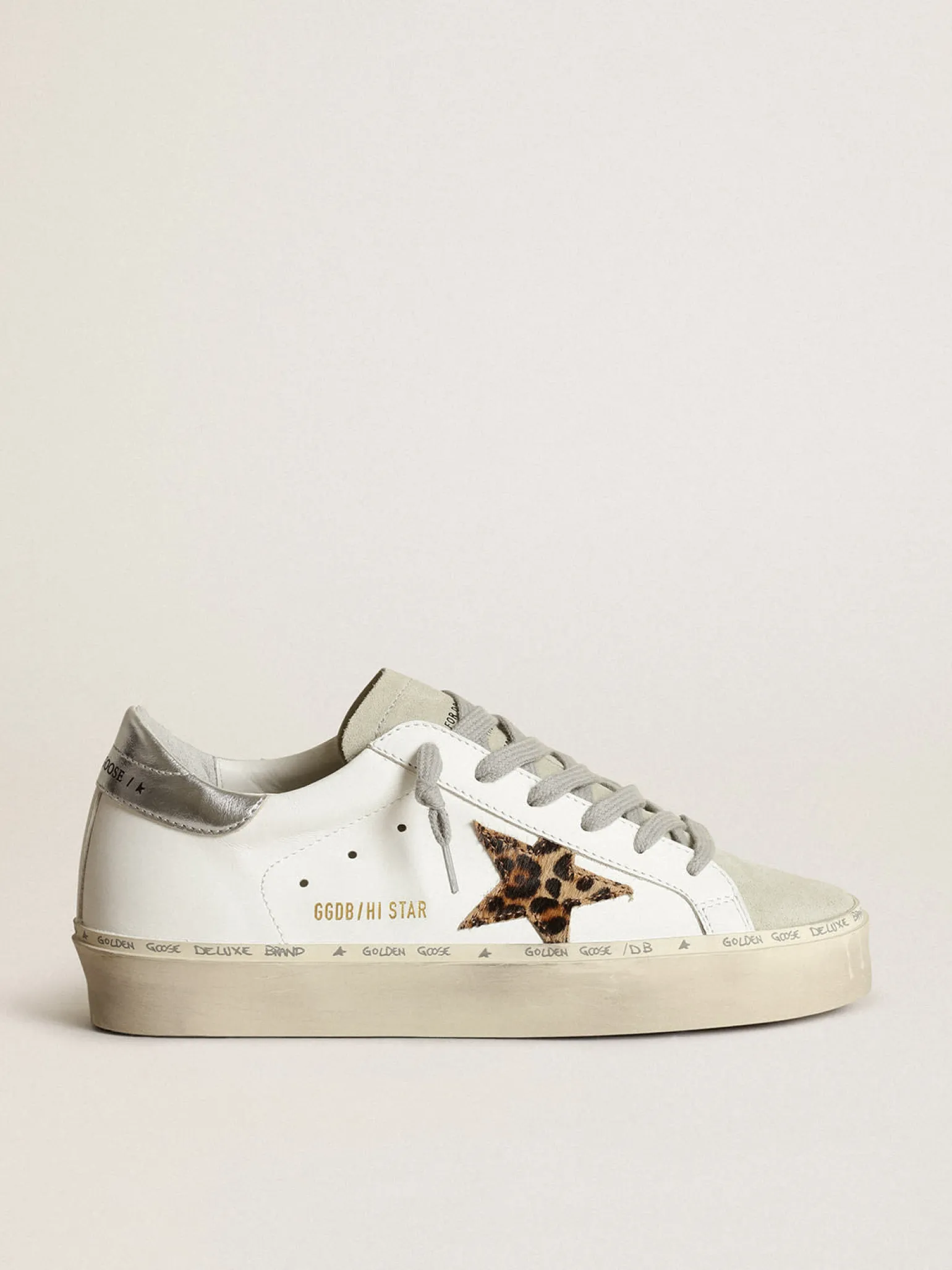 Best Sale Hi Star feminino com estrela de cavalinho leopardo e talão prateado MULHER Hi Star