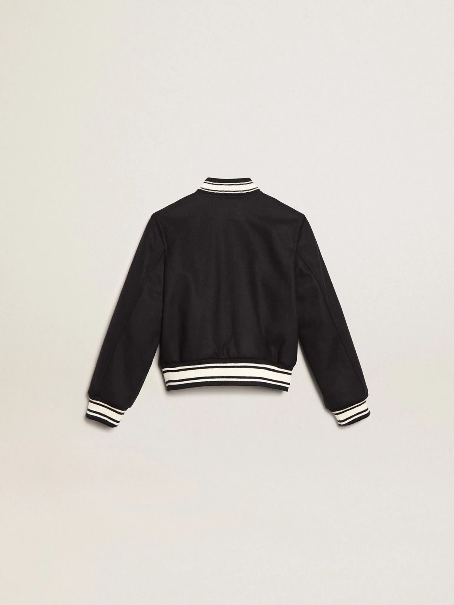 Fashion Jaqueta bomber infantil de lã azul-escura Roupas de cima (4-12 years) | Roupas de cima (4-12 years)
