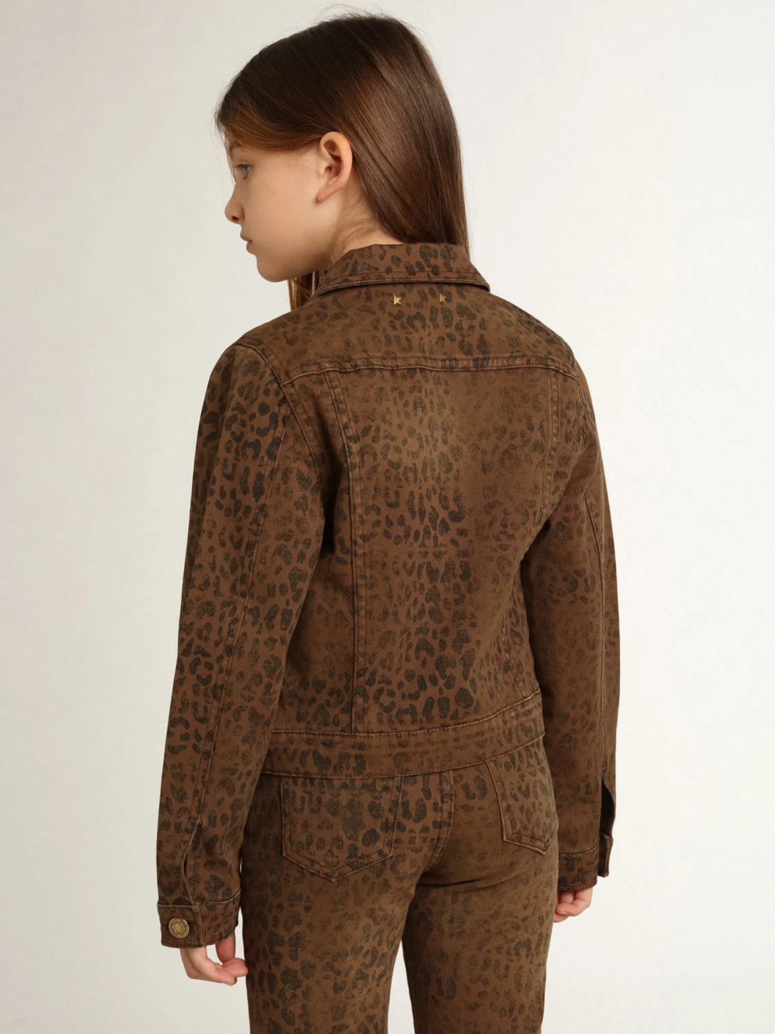 Discount Jaqueta de algodão infantil feminina com estampa animal print jacquard Roupas de cima (4-12 years)