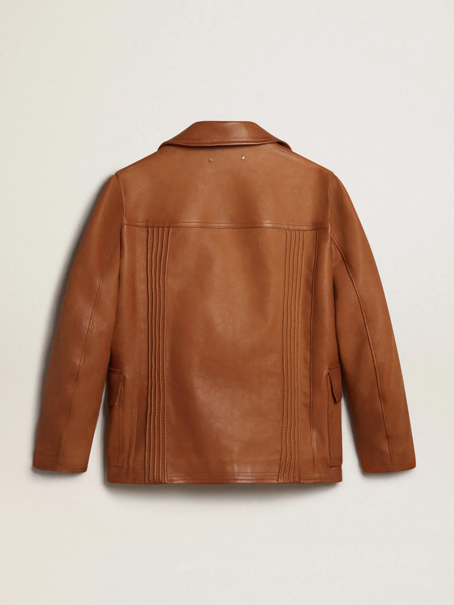 Flash Sale Jaqueta de couro marrom bronze MULHER Casacos e blusões