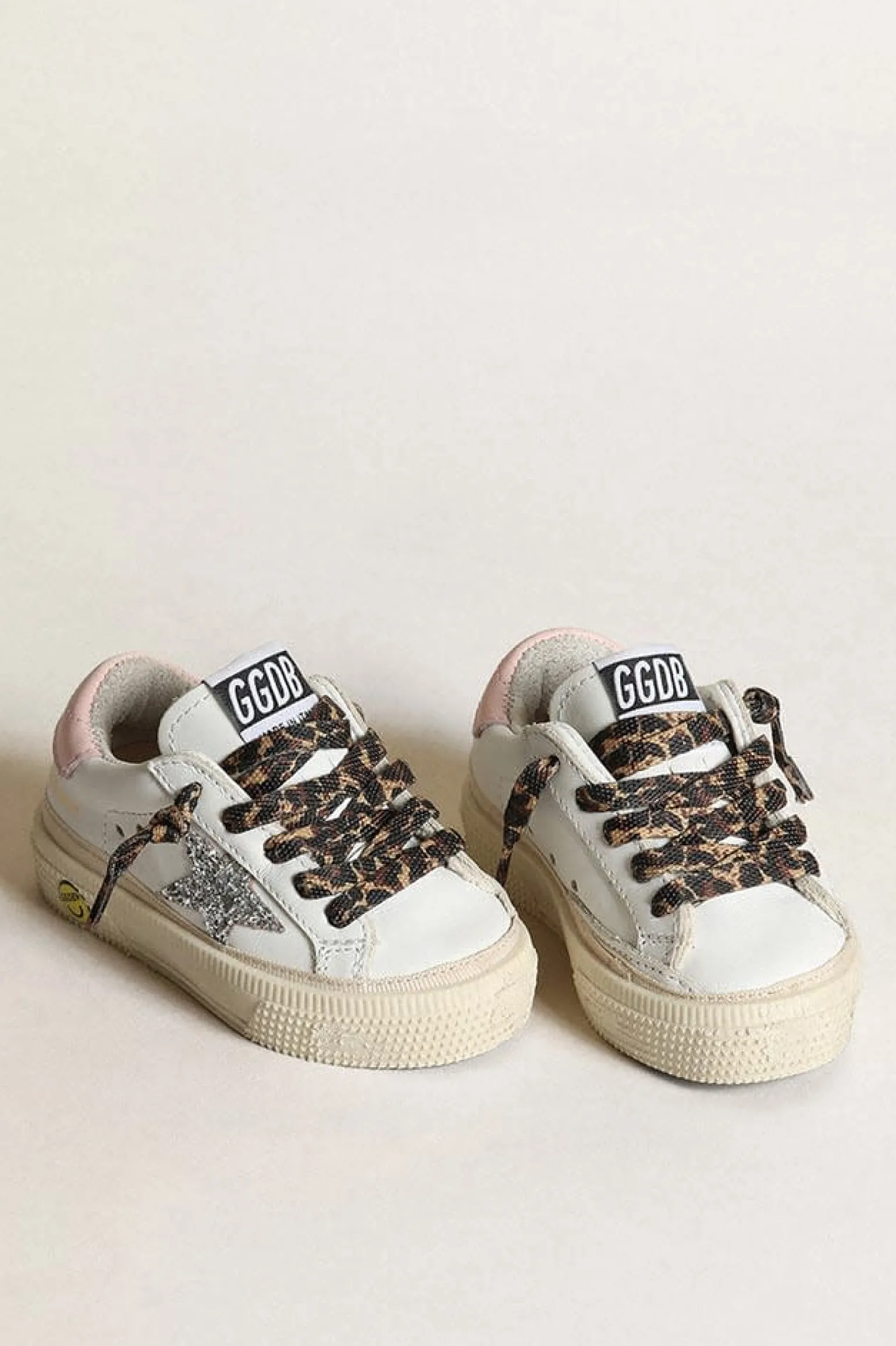 Best May com estrela de glitter prateado e talão de couro rosa Meninas (4-10 anos)