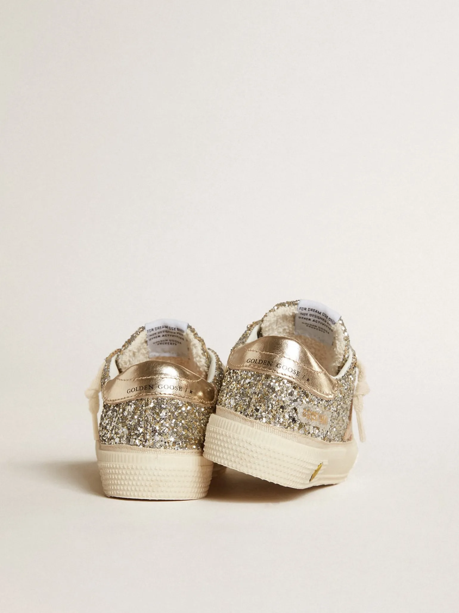 Outlet May Young de glitter platinado com estrela e talão de couro metálico Meninas (4-10 anos)