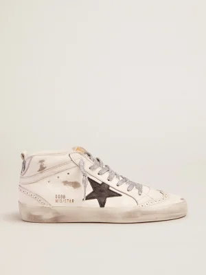 Clearance Mid Star feminino com talão metálico e cadarços de glitter MULHER Mid Star