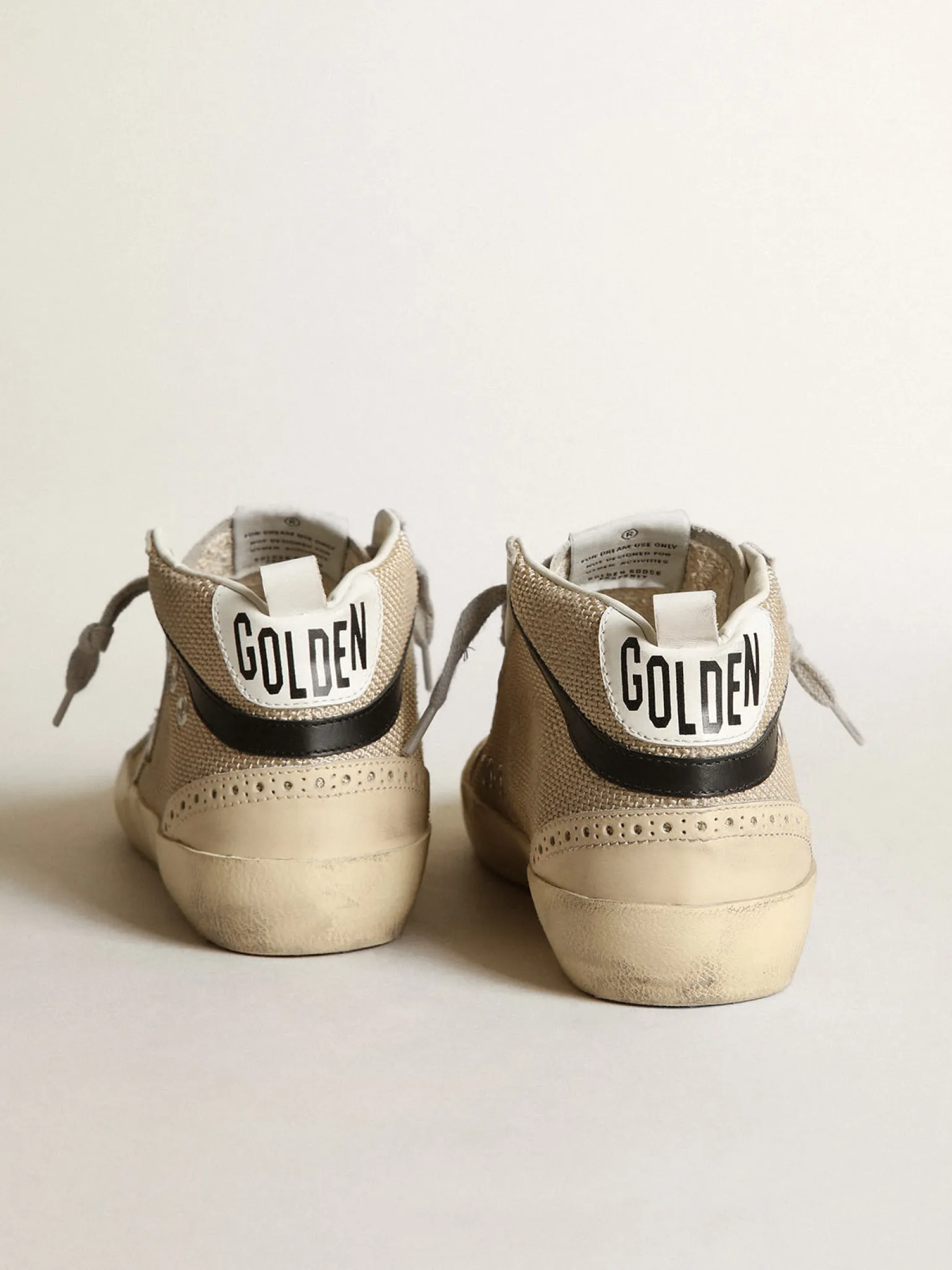 Discount Mid Star LTD feminino de tela cor creme com estrela prateada MULHER Mid Star